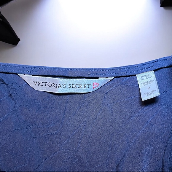 Victoria’s Secret Sexy Satin Jacquard Slip Dress – Midnight Blue Nightgown - Picture 6 of 7